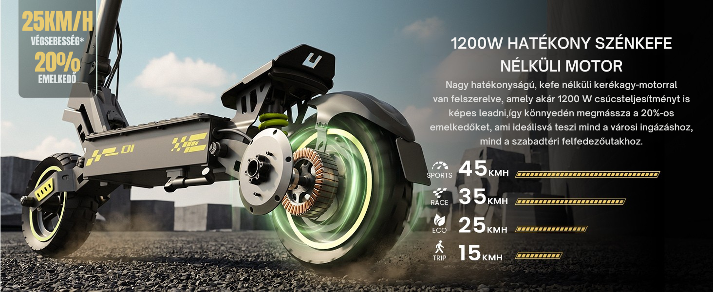 1200W szénacél váz és motor