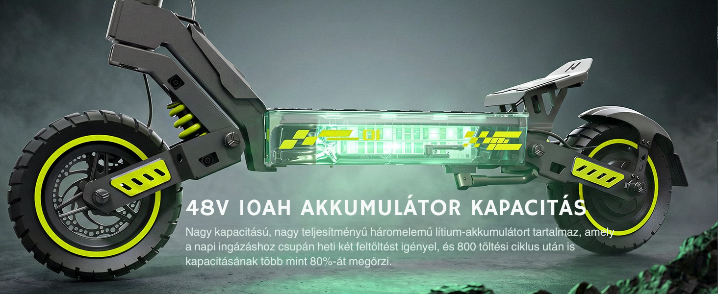 48V 10Ah lítium-ion akkumulátor